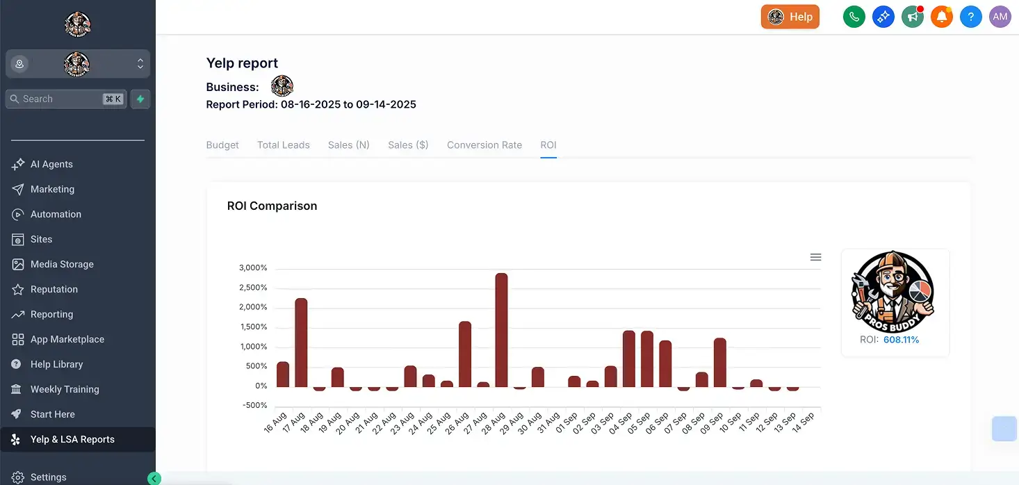 Data-Driven Insights — ProsBuddy CRM screenshot