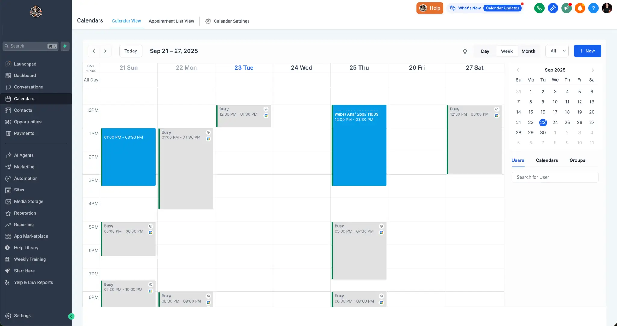 Seamless Appointment Management — ProsBuddy CRM screenshot