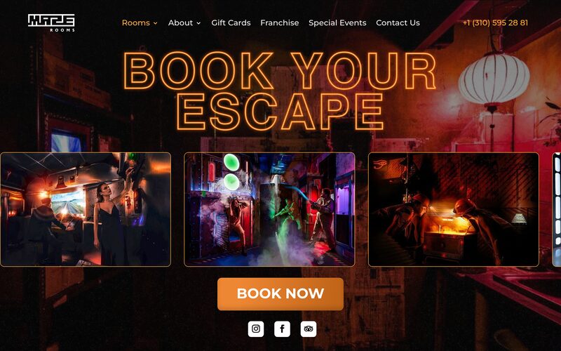 Maze Rooms website screenshot